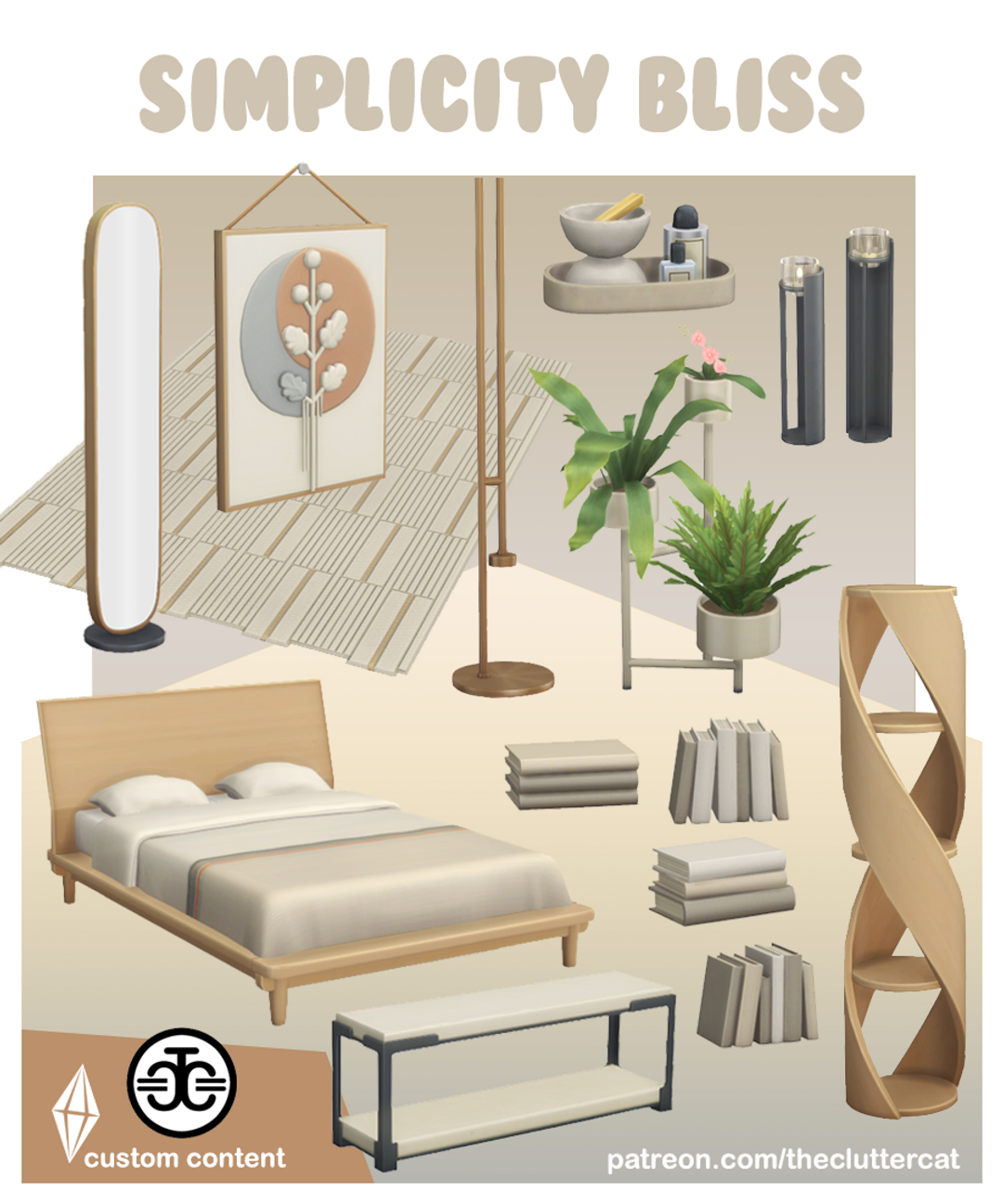 Скриншот мода Мебель для спальни Simplicity Bliss P1